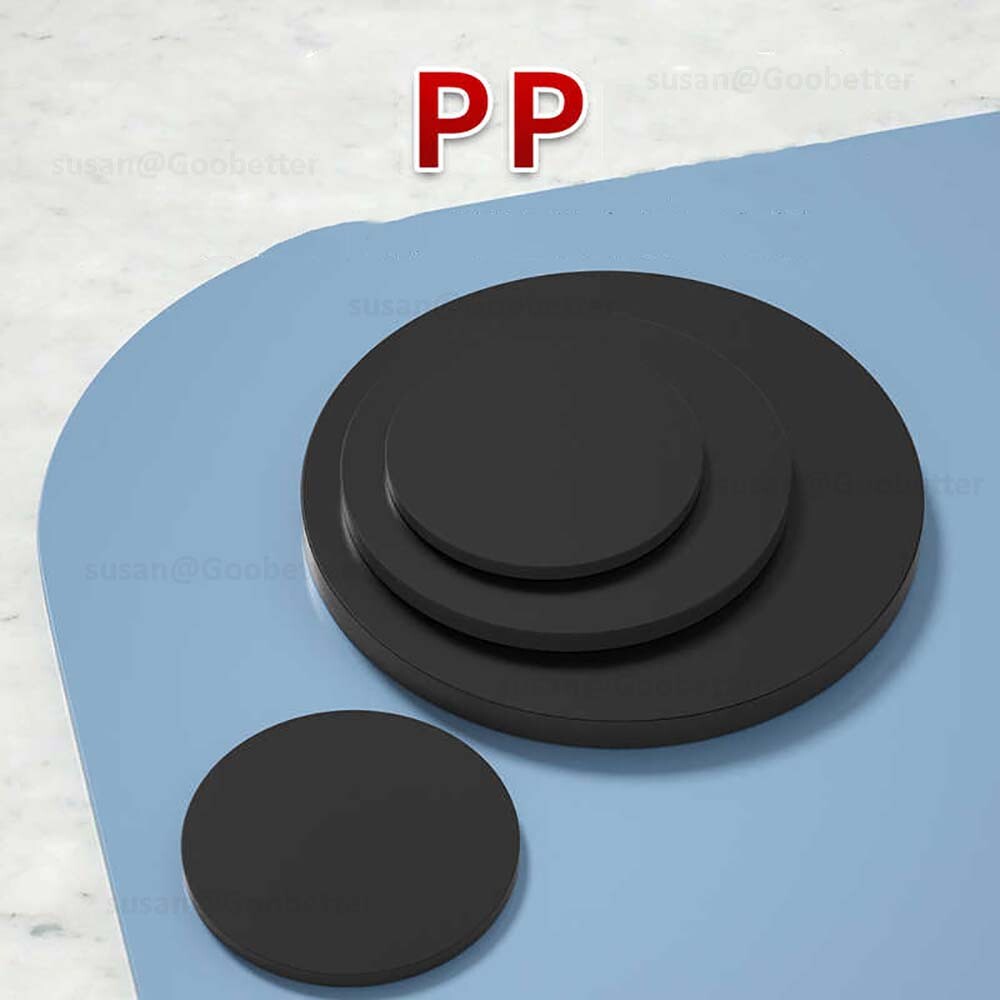 Circles Cut Disc Black PP Plastic Round Discs, Custom Sizes