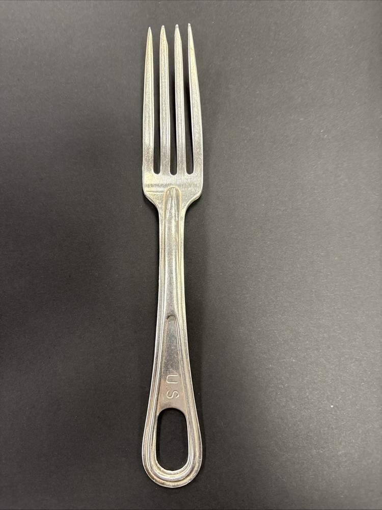 ORIGINAL WWII US ARMY MESS KIT FORK UTENSIL Silco Stainless