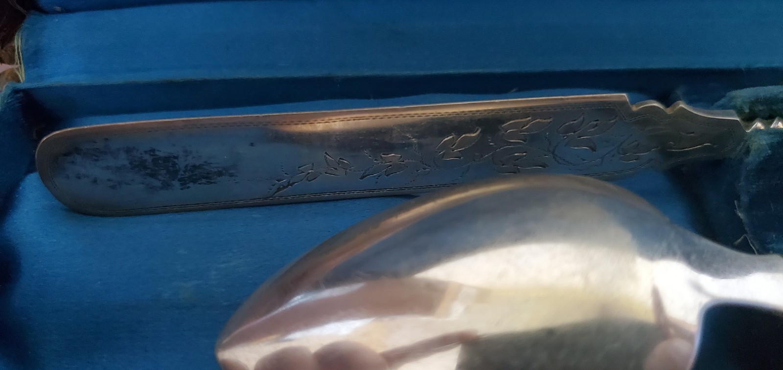 Antique Duhme & Co Coin Silver Flatware set / box Cincinnati Ohio Silversmith