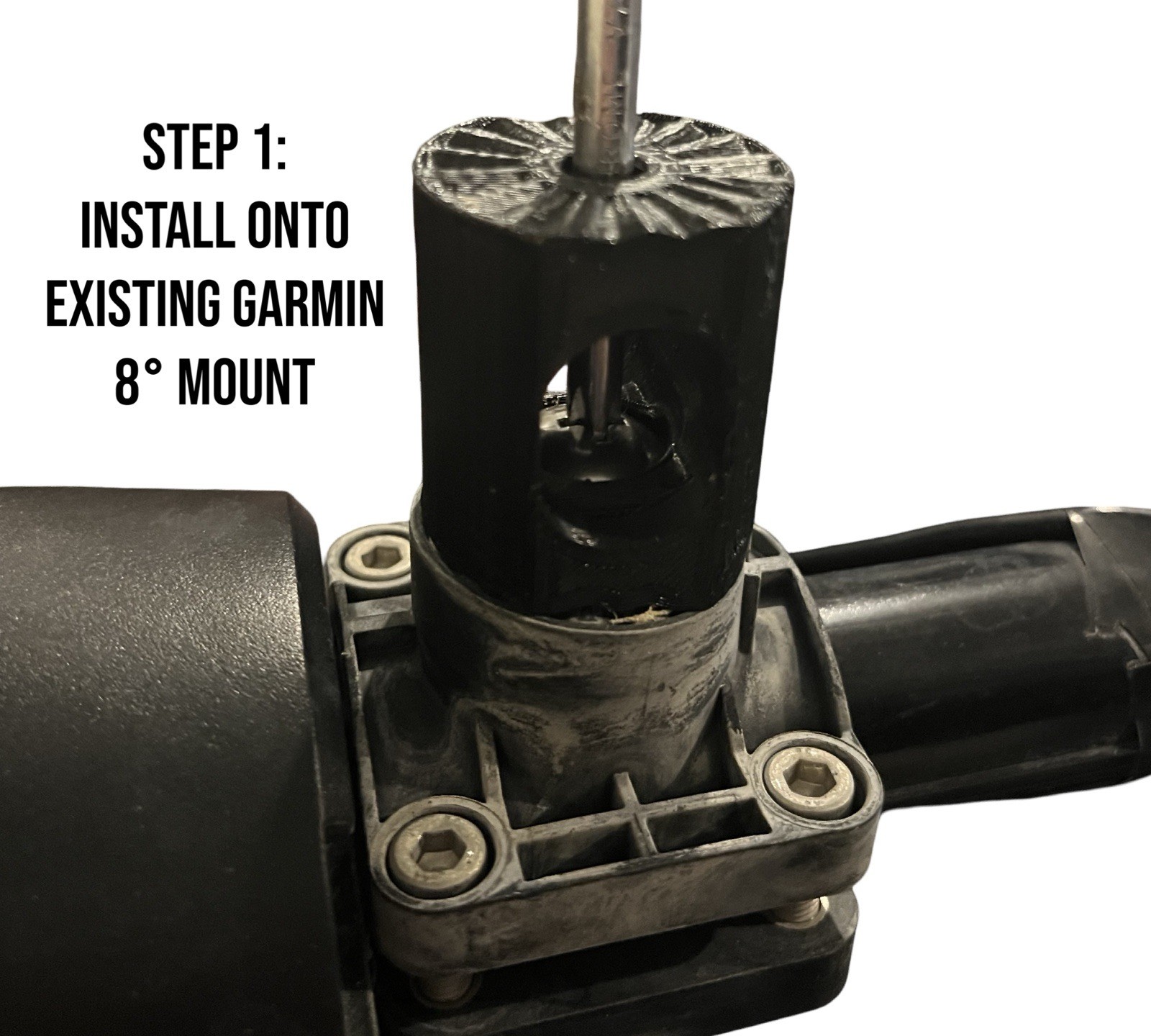 LVS-34 0° Mount Extension For Garmin Livescope -Fits Stock 8° Mount- LVS34 only