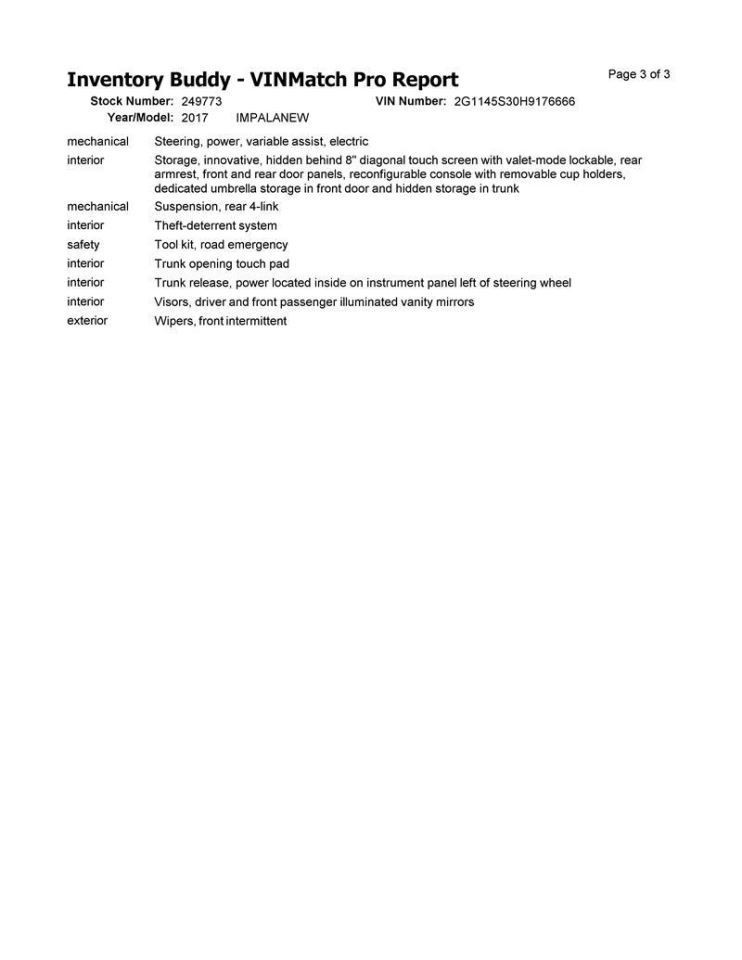 IMPALANEW 2017 Fuse Box Cabin 6488