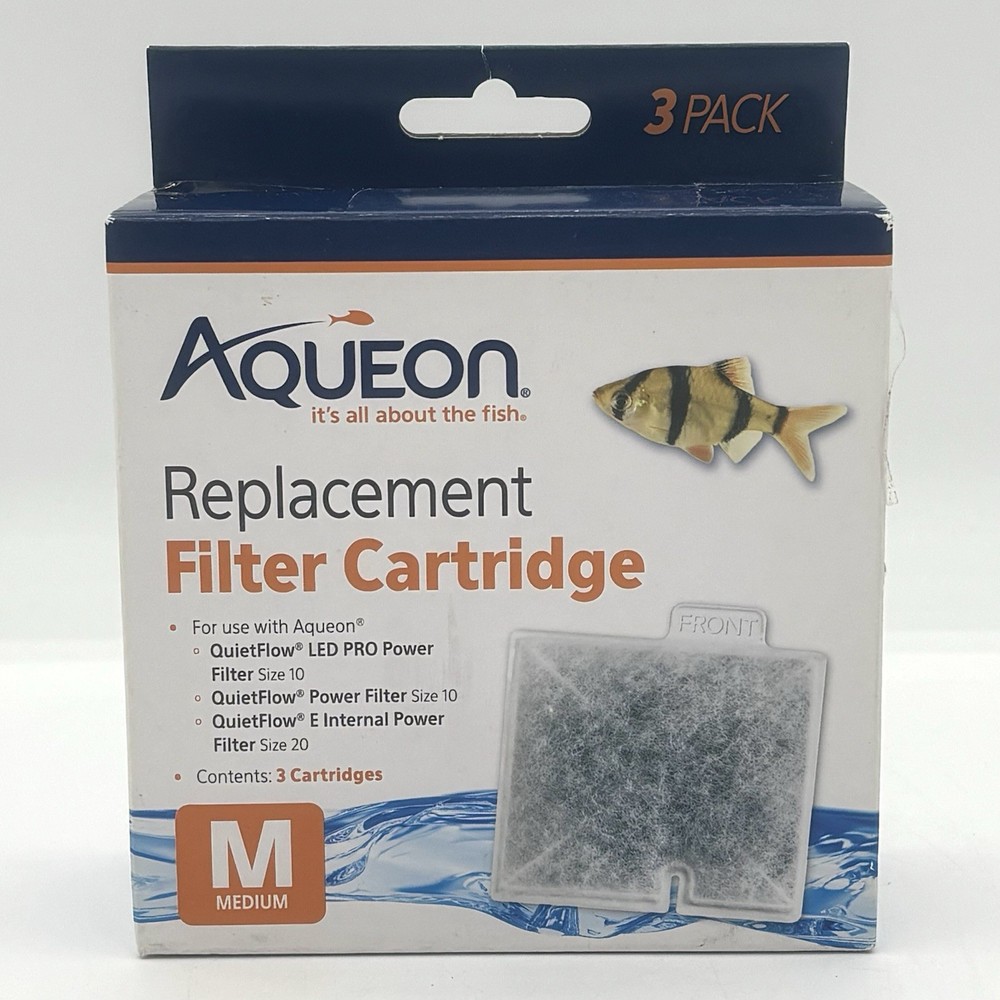 Aqueon QuietFlow Replacement Filter Cartridges Medium 100106084 - 3 pack