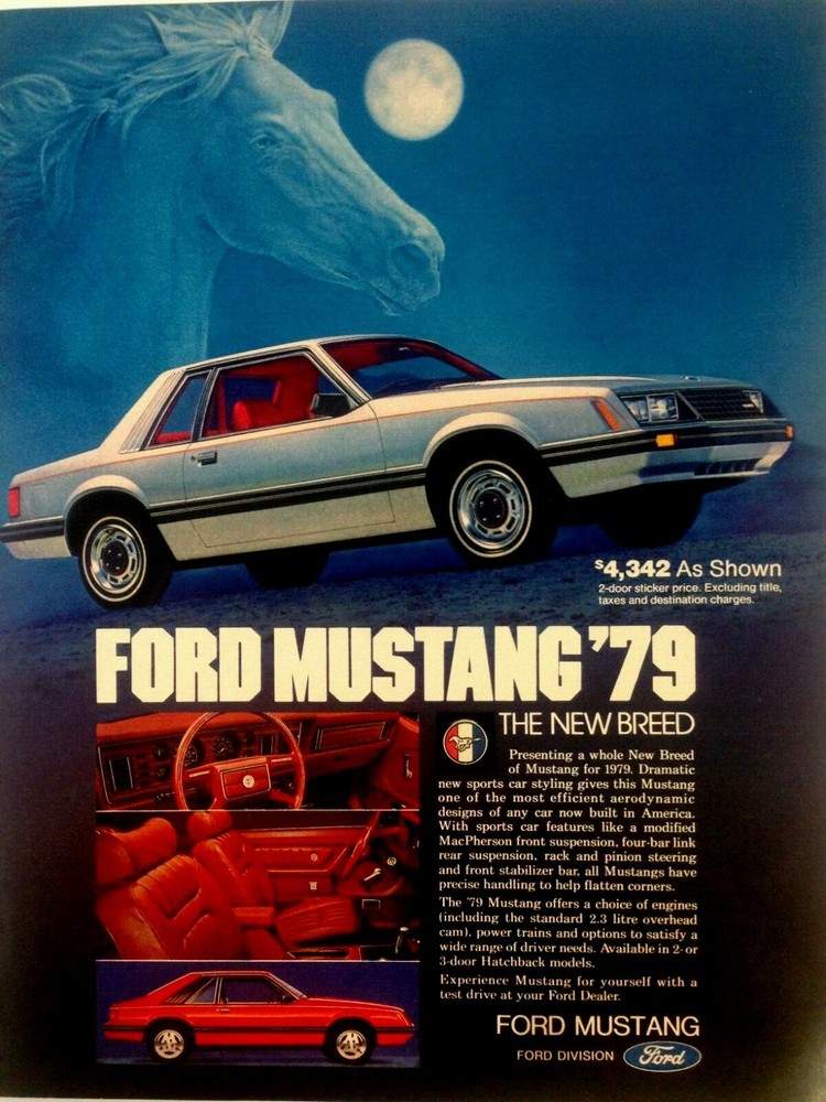 1979 Ford Mustang Print Ad