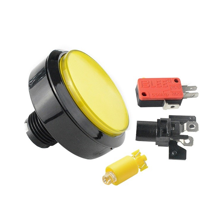5 Colors Arcade 60MM Round Push Button Illumilated LED Light With Microswitch d