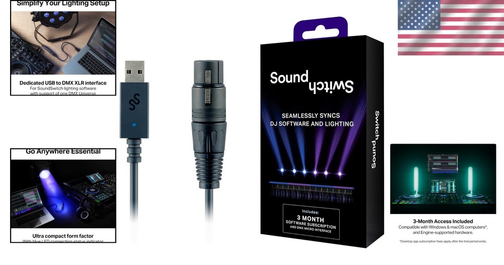 Compact DMX Interface for Lighting Software with Free Access