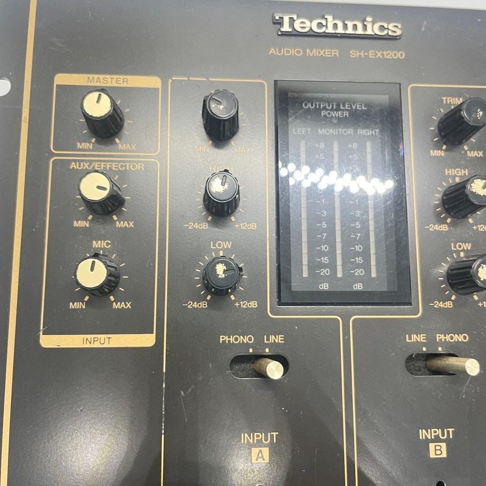 Technics SH-EX1200 DJ Mixer Reverse Function RCA Input Club Audio Unit As-Is