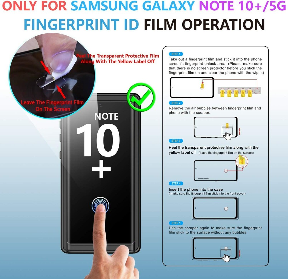 Waterproof Case For Samsung Galaxy Note 10+ Plus /10 Cover with Screen Protector