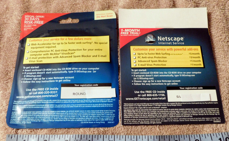 2 Vintage Netscape Internet Service Installation Disc Software for PC Windows