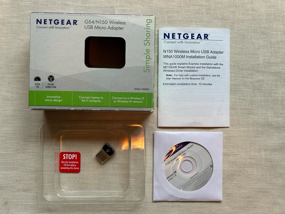 Netgear G54/N150 Wireless USB Micro Adaptor. New
