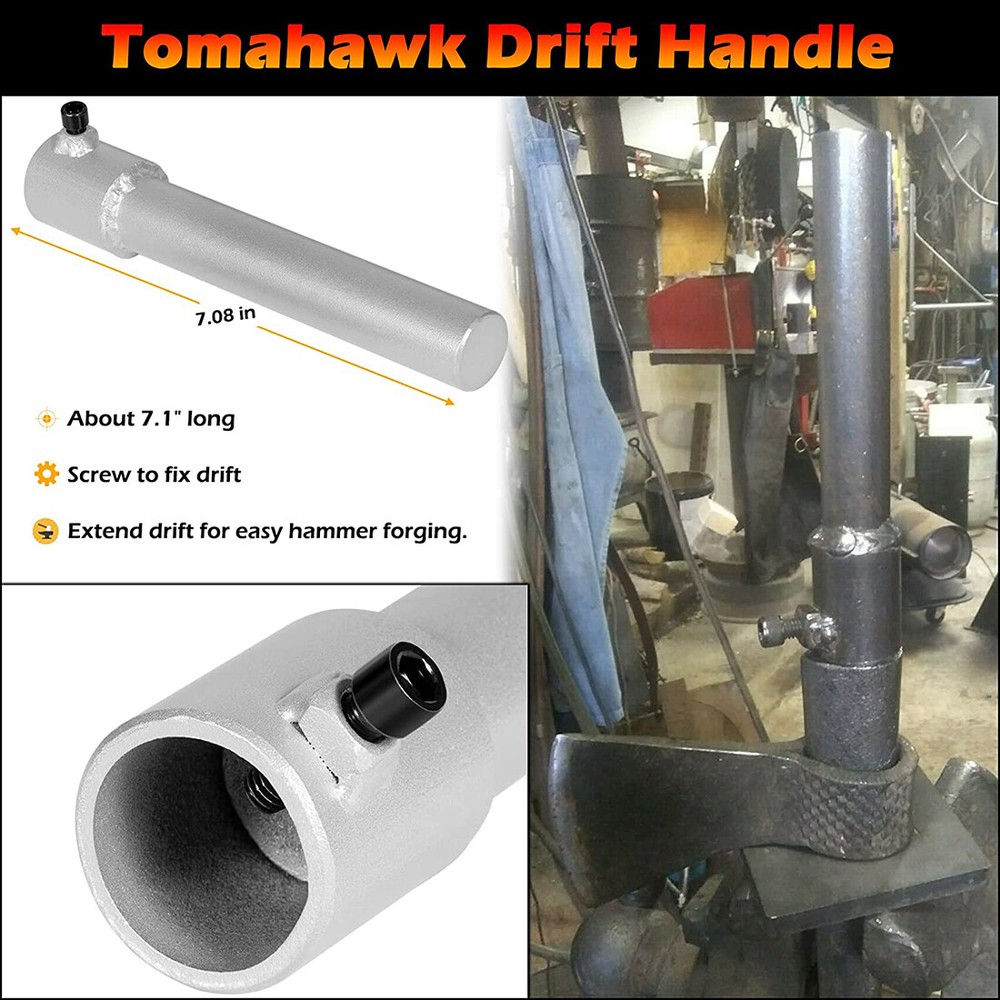 Tomahawk Eye Drift/Mandrel Blacksmith Tool Includes Drift Holder and Plate