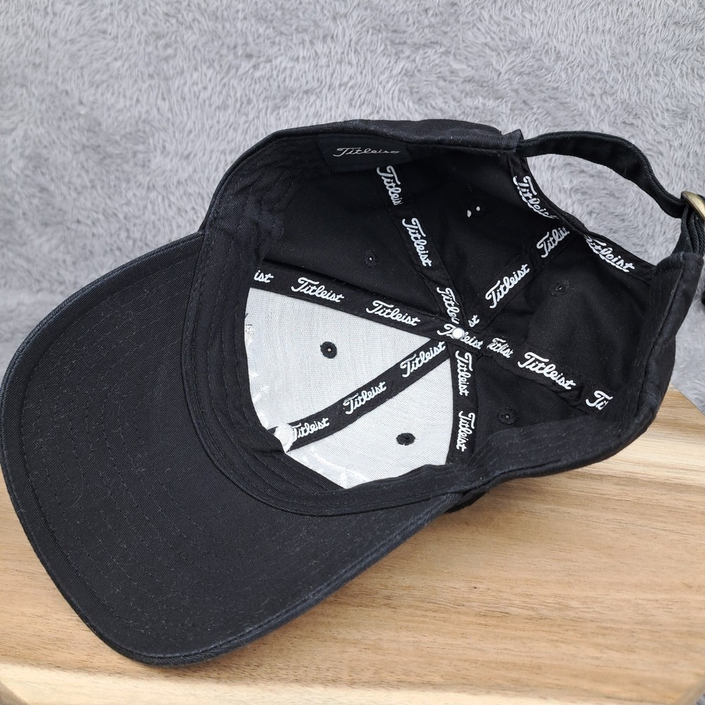 Titleist Hat Cap Strap Back Black AT&T Logo Performance Golfer Mens