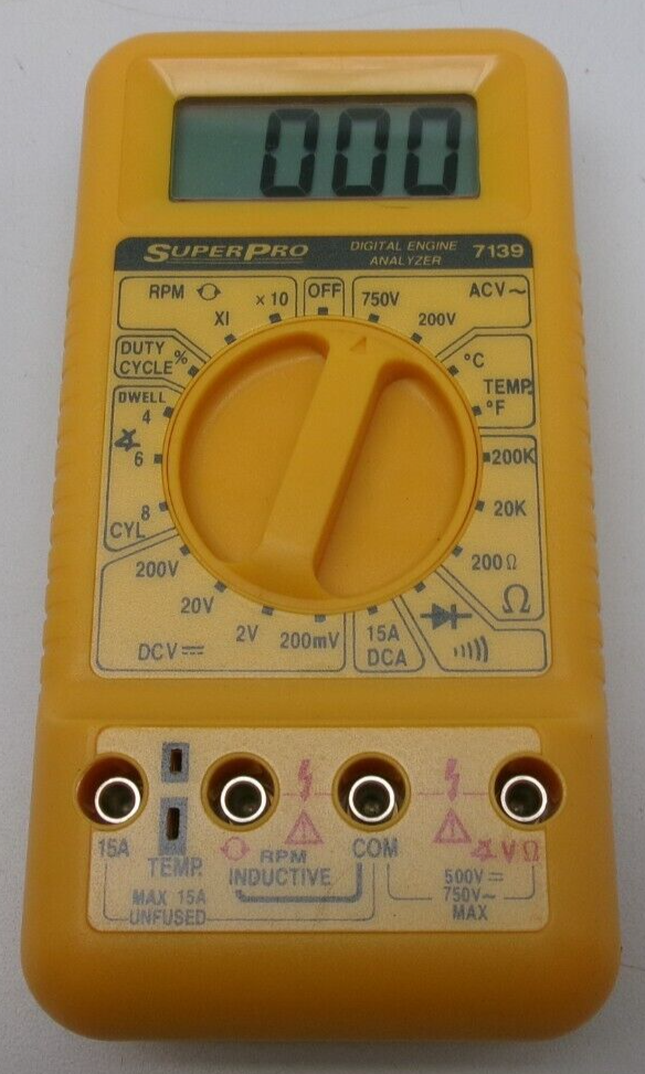 SUPERPRO Model #7139 DIGITAL ENGINE ANALYZER / MULTIMETER KIT #20
