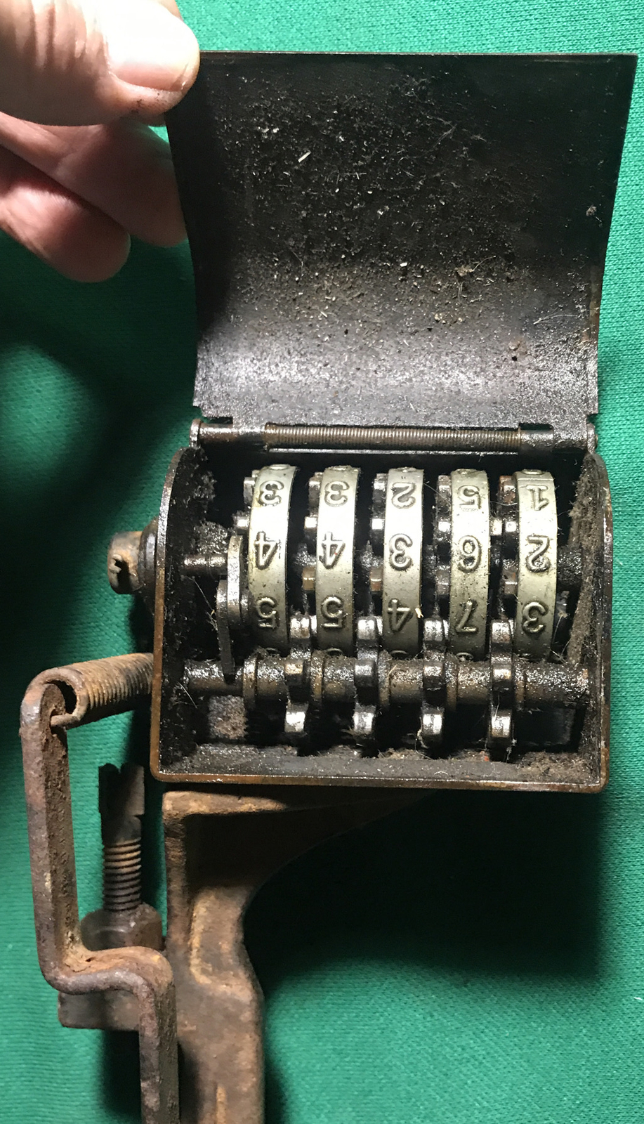 VINTAGE REDINGTON COUNTING MACHINE HAY BALE COUNTER COMPLETE&WORKING STEAM PUNK