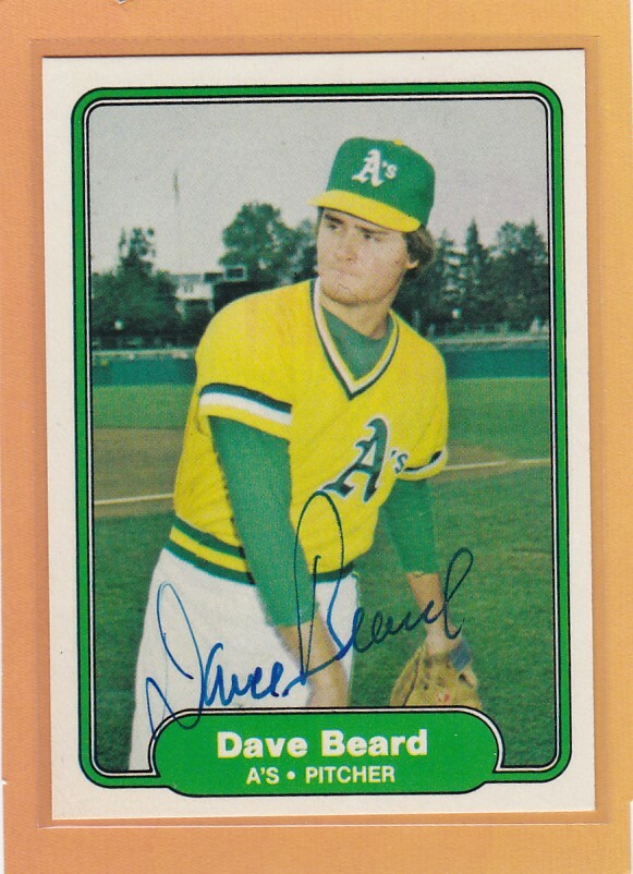 DAVE BEARD AUTOGRAPH A'S BASEBALL *090
