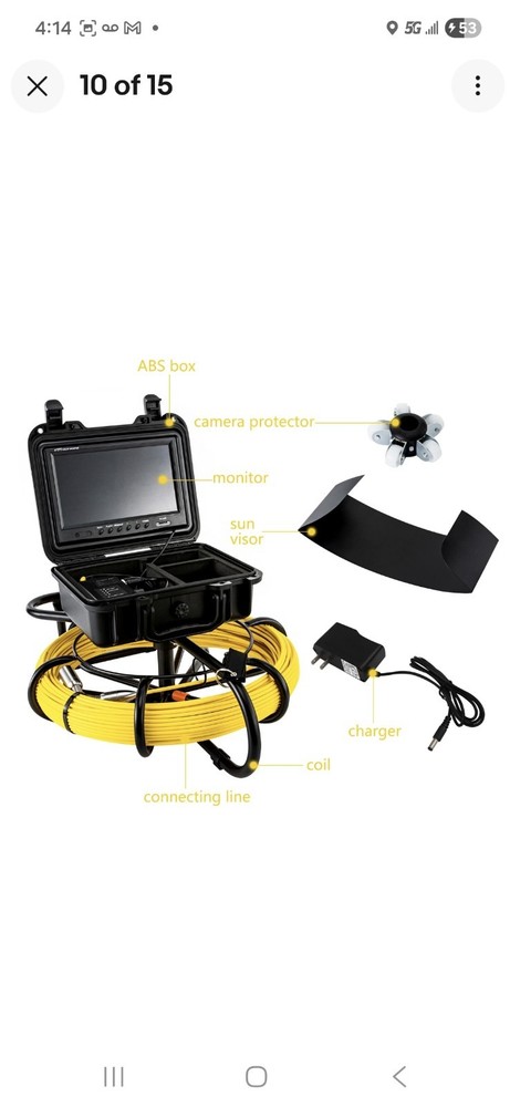 Vevor Pipe inspection Camera 9” Screen