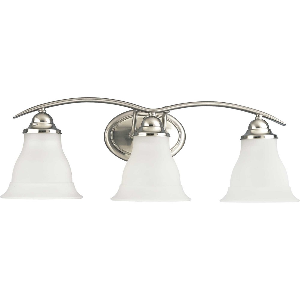 Progress Lighting P3192 Trinity 3 Light Bathroom Vanity Light - Nickel