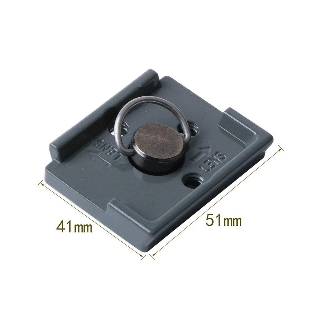 Harwerrel Quick Release Plate 1/4" Screw Compatible with Manfrotto Grey
