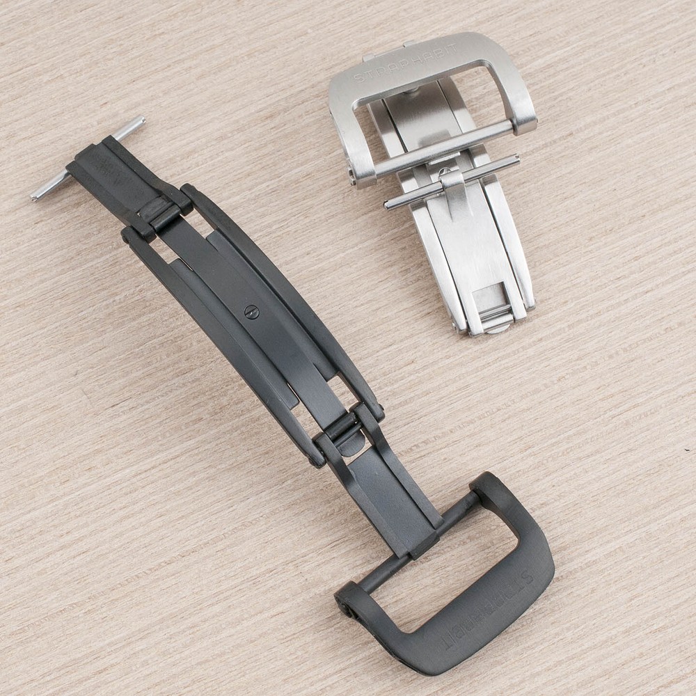 Spring Deployant Watch Buckle Clasp Leaf Deployment Silver Black Butterfly safe