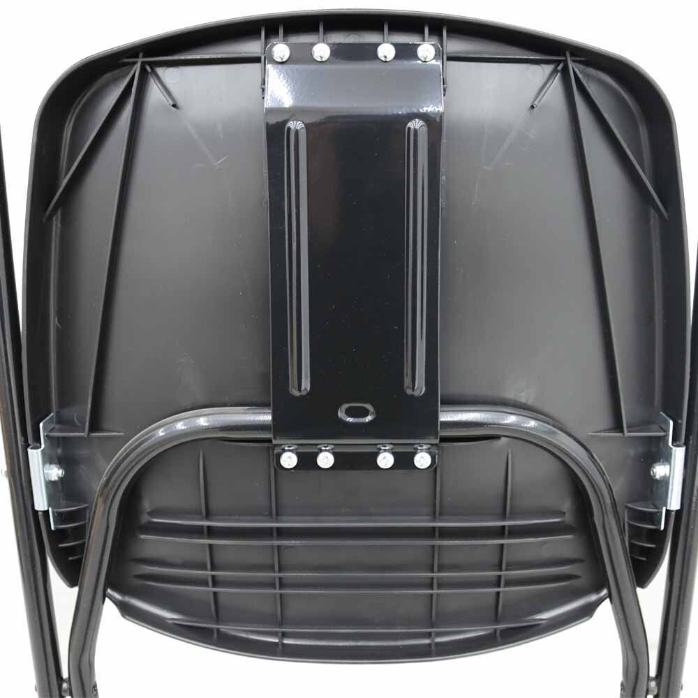 New Black Plastic Folding Chairs Stackable Chairs Enlarged Surface 10pcs/set