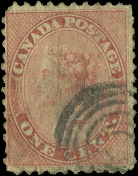 Canada Scott #14b Used  Deep Rose