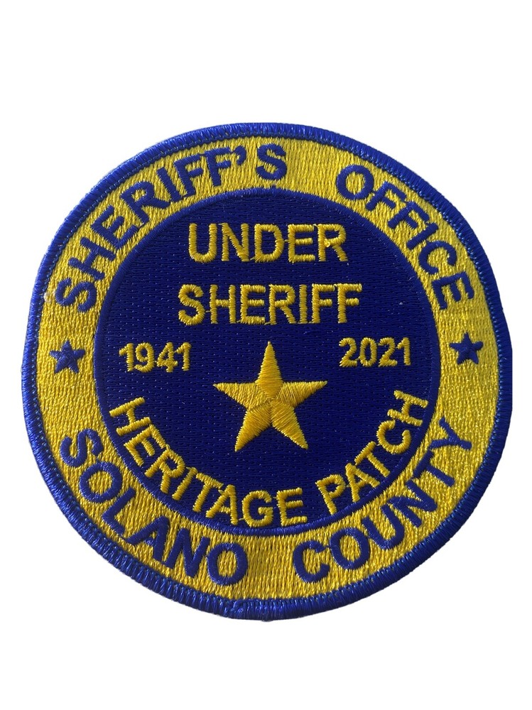 Solano County Undersheriff  Heritage shoulder patch RARE