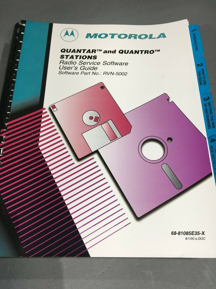MOTOROLA RADIO SERVICE SOFTWARE QUANTAR QUANTRO DATA BASE STATION DSS-III MANUAL