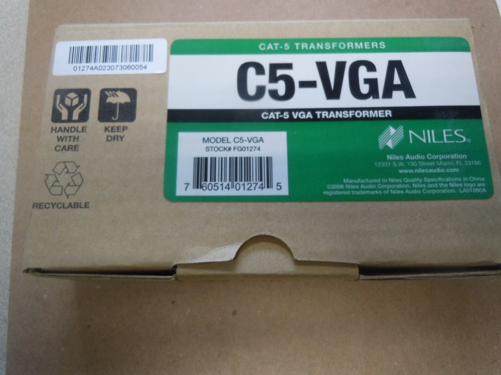 Niles CAT-5 VGA Transformer Balun Model C5-VGA