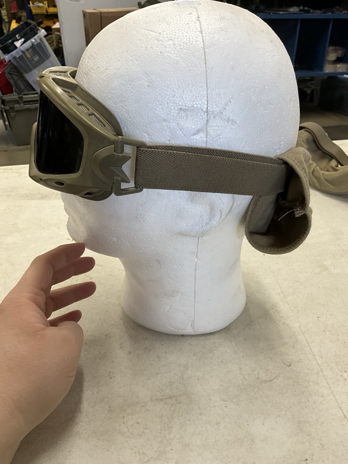 USGI Wiley X Spear Goggles with Cover Smoke Lens Coyote Color