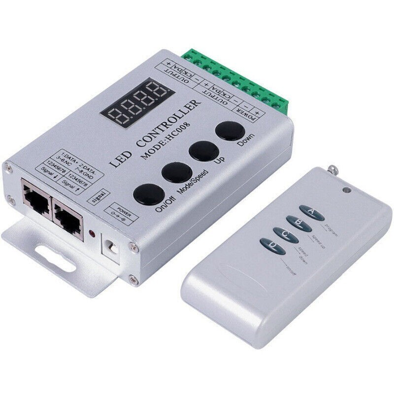 DC 5V 12V 24V 4Keys HC008 programmable rgb led pixel controller 133 effect modes