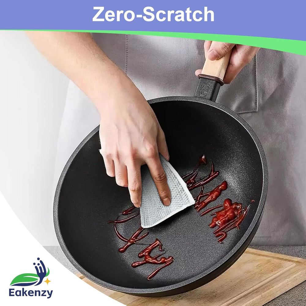 12 Pack Steel Wool Scrubber, Double Layer Non-Scratch Wire Dishcloth, Multipu...