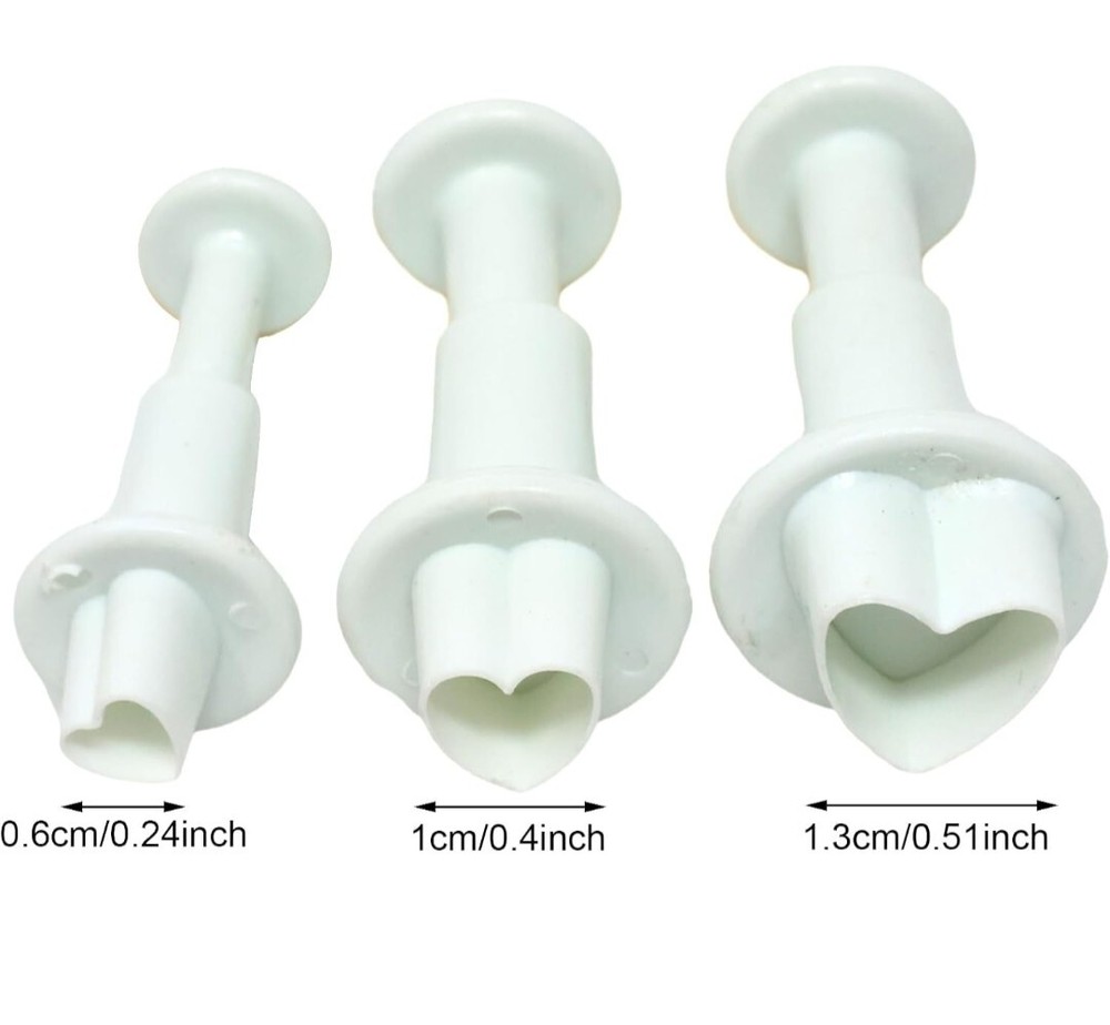 GoBaker Heart Shaped Tool DIY Mold 3 Pack