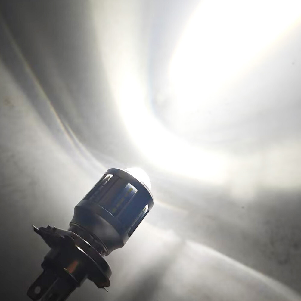 AUXITO Motorcycle H4 9003 LED Headlight High Low Beam 3000K 6500K Bulb Projector