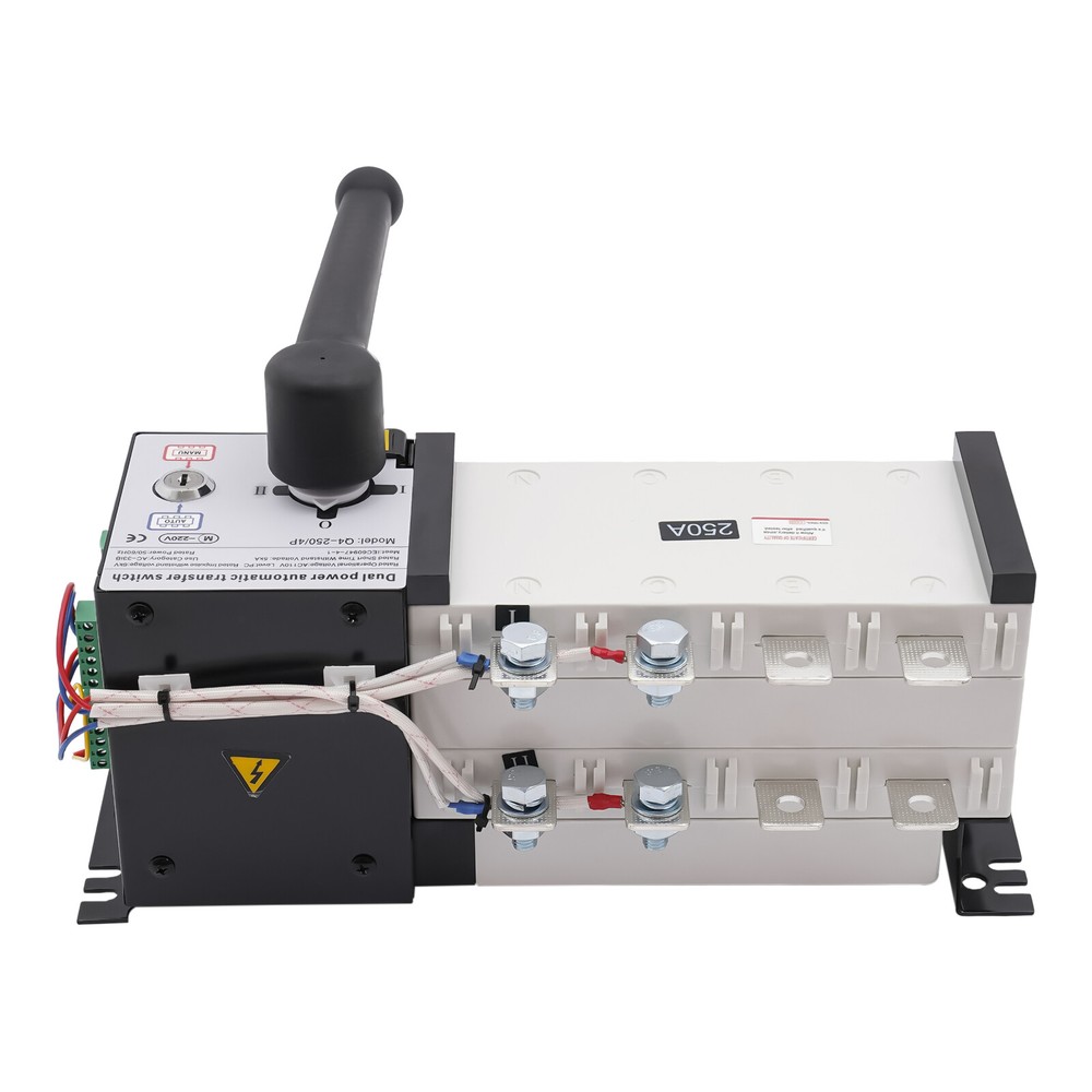 Automatic Industrial Transfer Switch 250A 4P 110V Grid to Solar AC Generator.