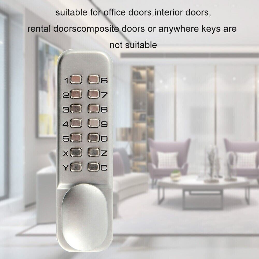 Waterproof Mechanical Digital Door Gate Lock Button Keypad Keyless Code Set ╏
