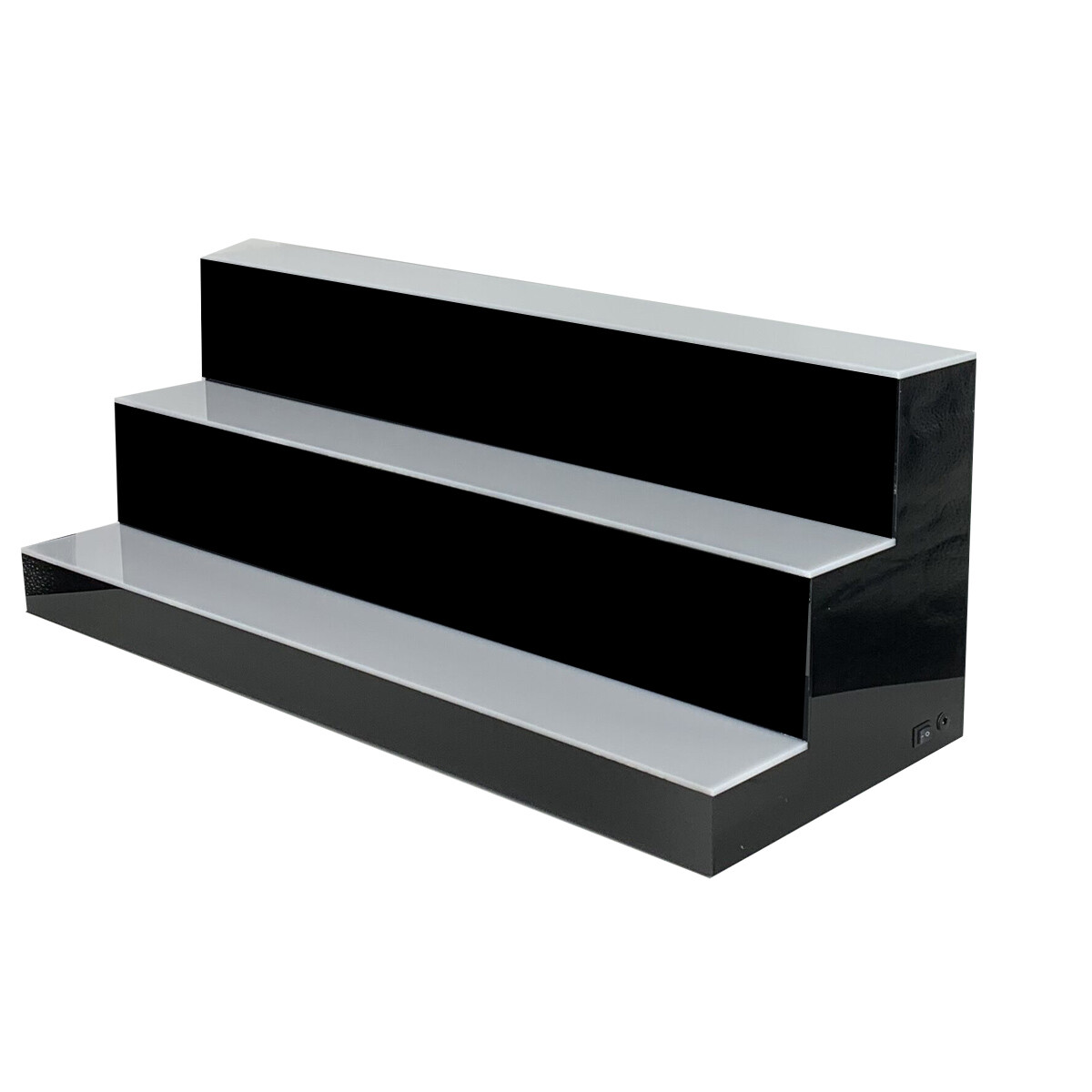 31" LED Display Shelf with 7 Preset Color 3-Step LED Liquor Bottle Display Stand