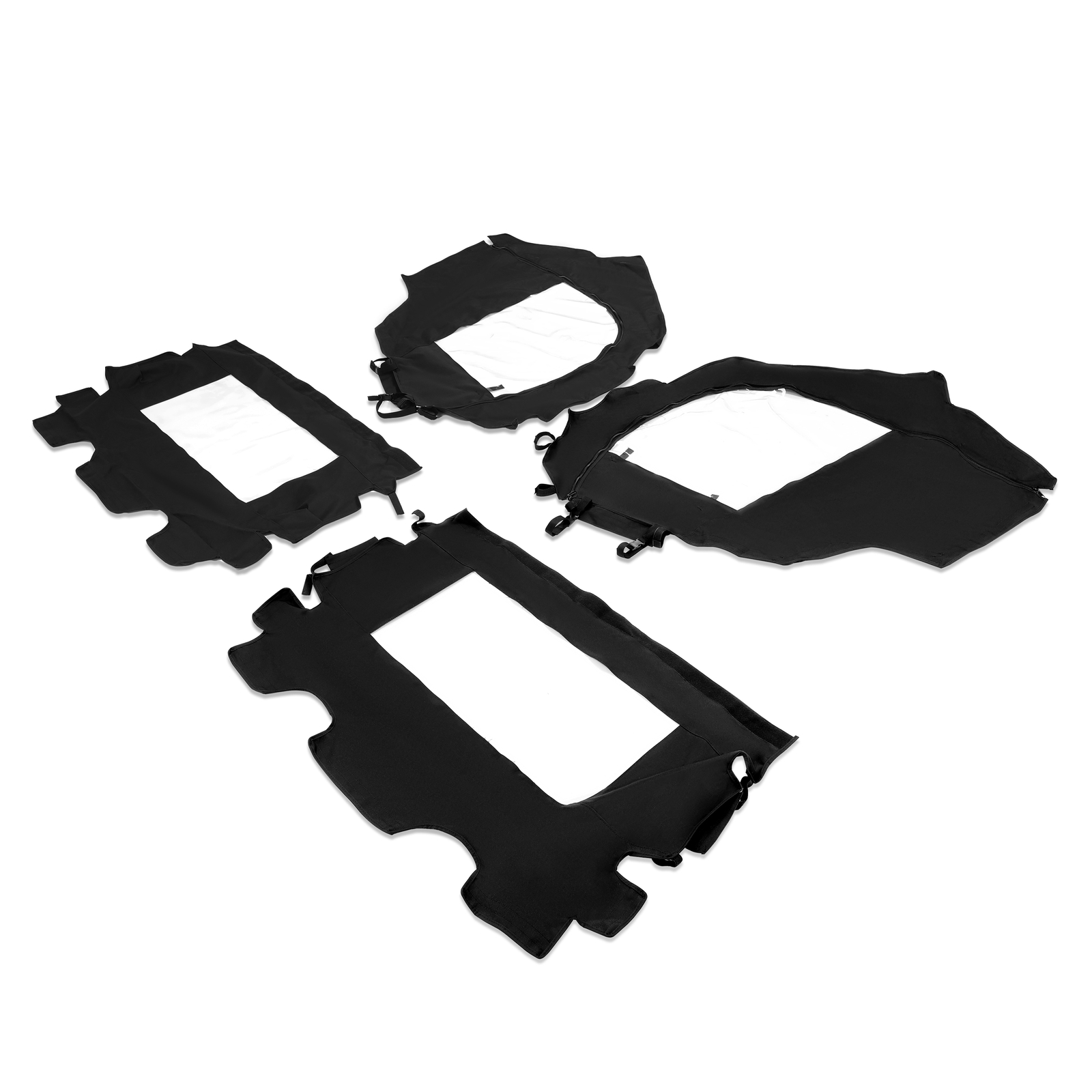 4PCS Fit Can-Am Commander 800 1000 11-20 Soft Doors & Rear Panel Enclosures