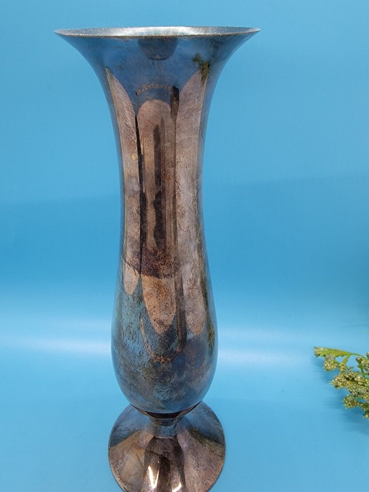 Towle Silverplated 8" Bud Vase EP Germany Tarnished