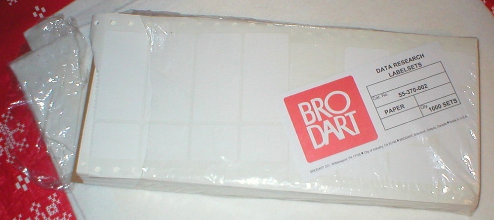 BRODART DATA RESEARCH LABEL SETS OPEN PACKAGE SOME MISSING SOLD AS IS