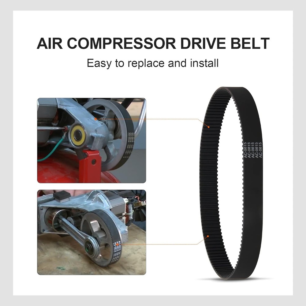 3 Pack AC-0815 Air Compressor Belt for Devilbiss Porter Cable Sear...
