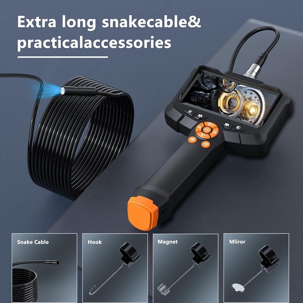 Endoscope Camera with Light 1080P HD Borescope Tools w/ 8 Adjustable LED Lights