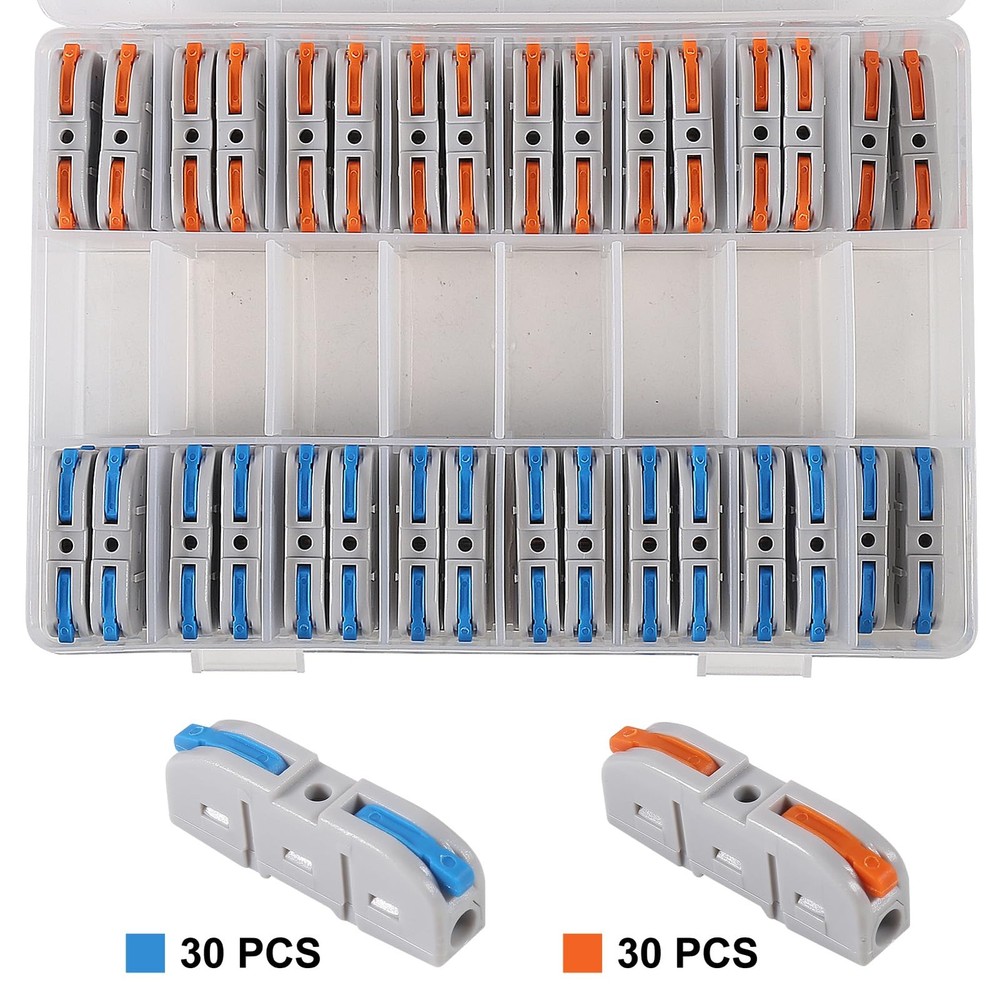 Lever Wire Connectors Quick Connect Electrical Splicing Kit for Compact Inlin...