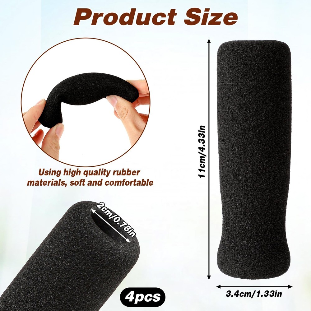 Cane Replacement Hand Grip, Cane Handle Grip, Black Foam