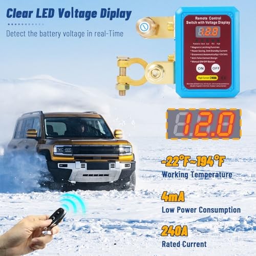 Kill Switch for Car- LED Digital Display Included, Remote With LED screen