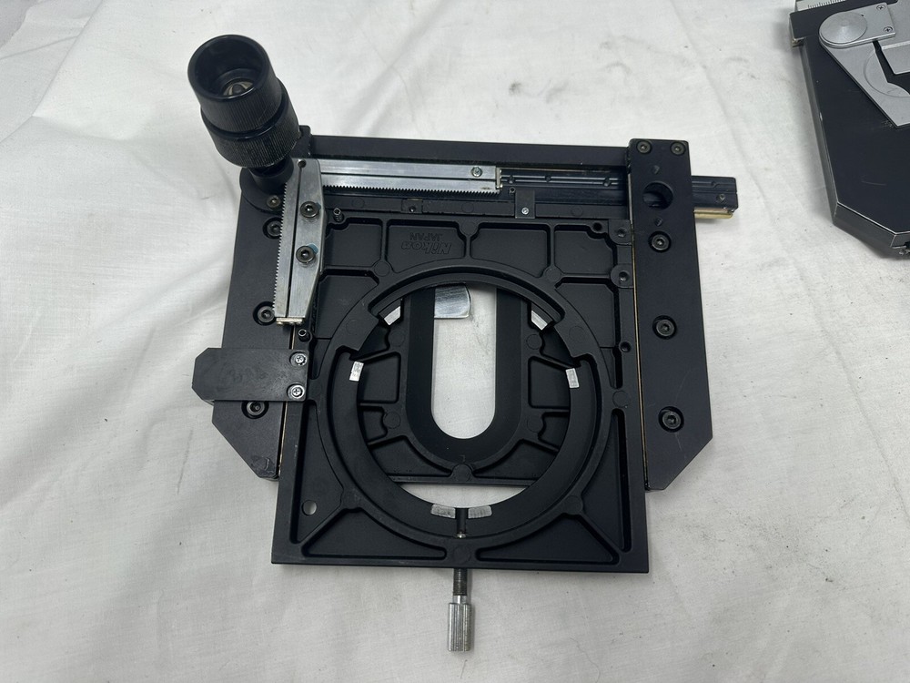 2x Microscope Stages For Nikon Labophot Microscopes