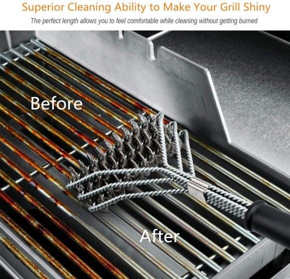 BBQ Grill Brush,Stainless Steel Bristle Free Grill Brush Tool BBQ Cleaning 18"