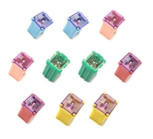 10 Pack! 2 of each 20a 30a 40a 50a 60a Automotive Low Profile Mini J case Fuses