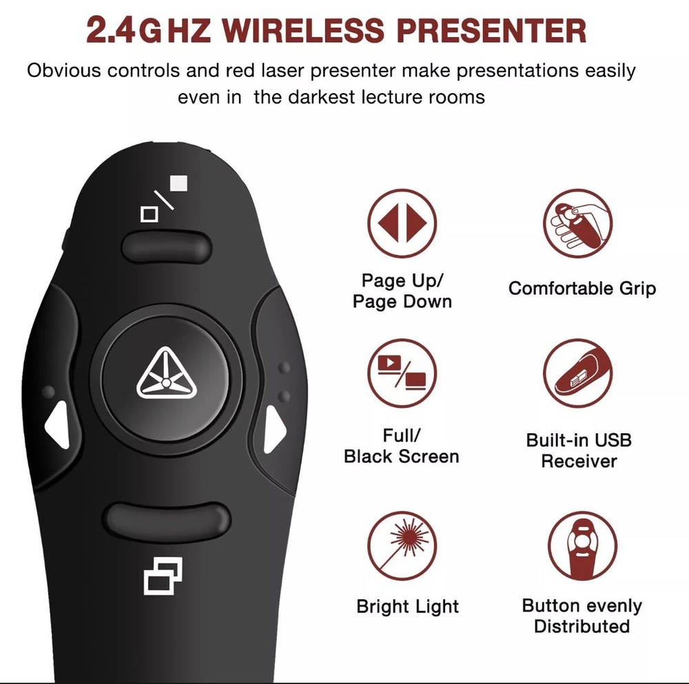 Power point Presentation Remote Control Wireless USB PPT Presenter Laser Pointer