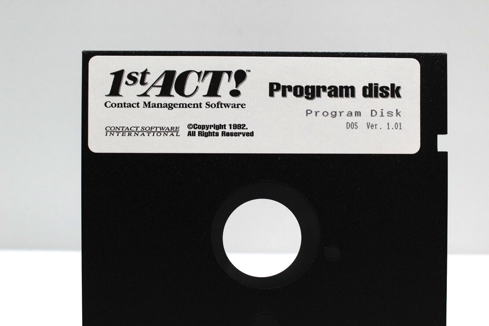 1st Act! Contact Management Software - Program Disk - 5 1/4" Floppy Disk, 1992