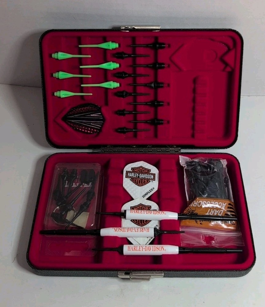 HARLEY DAVIDSON SOFT TIP SET w/ DART VAULT CASE & EXTRAS