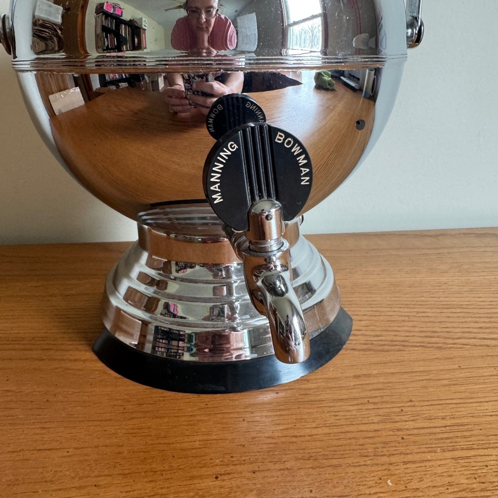 Art Deco Chrome & Bakelite Coffee Percolator By Manning Bowman